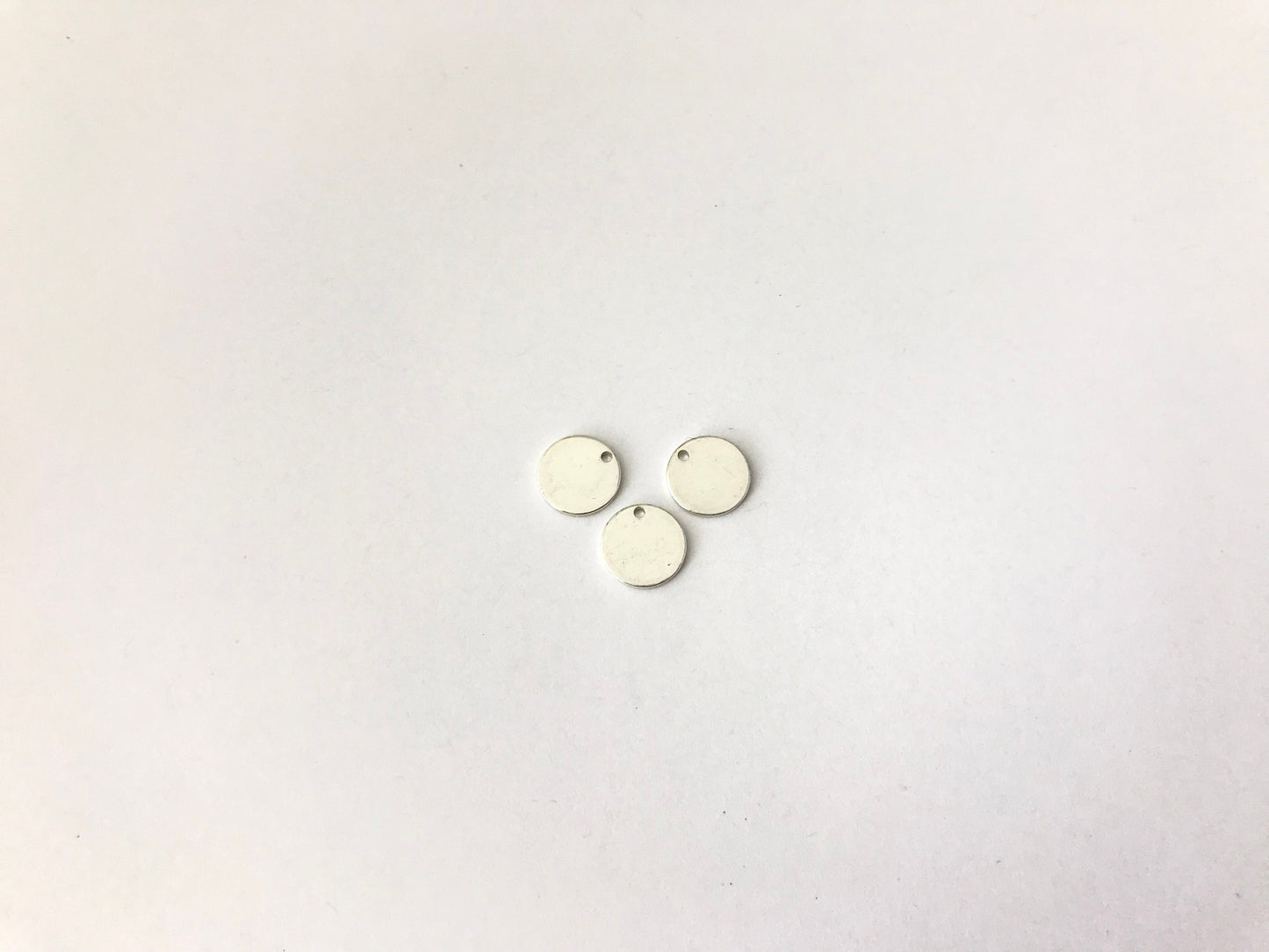 Small 925 Sterling Silver Blank Disc
