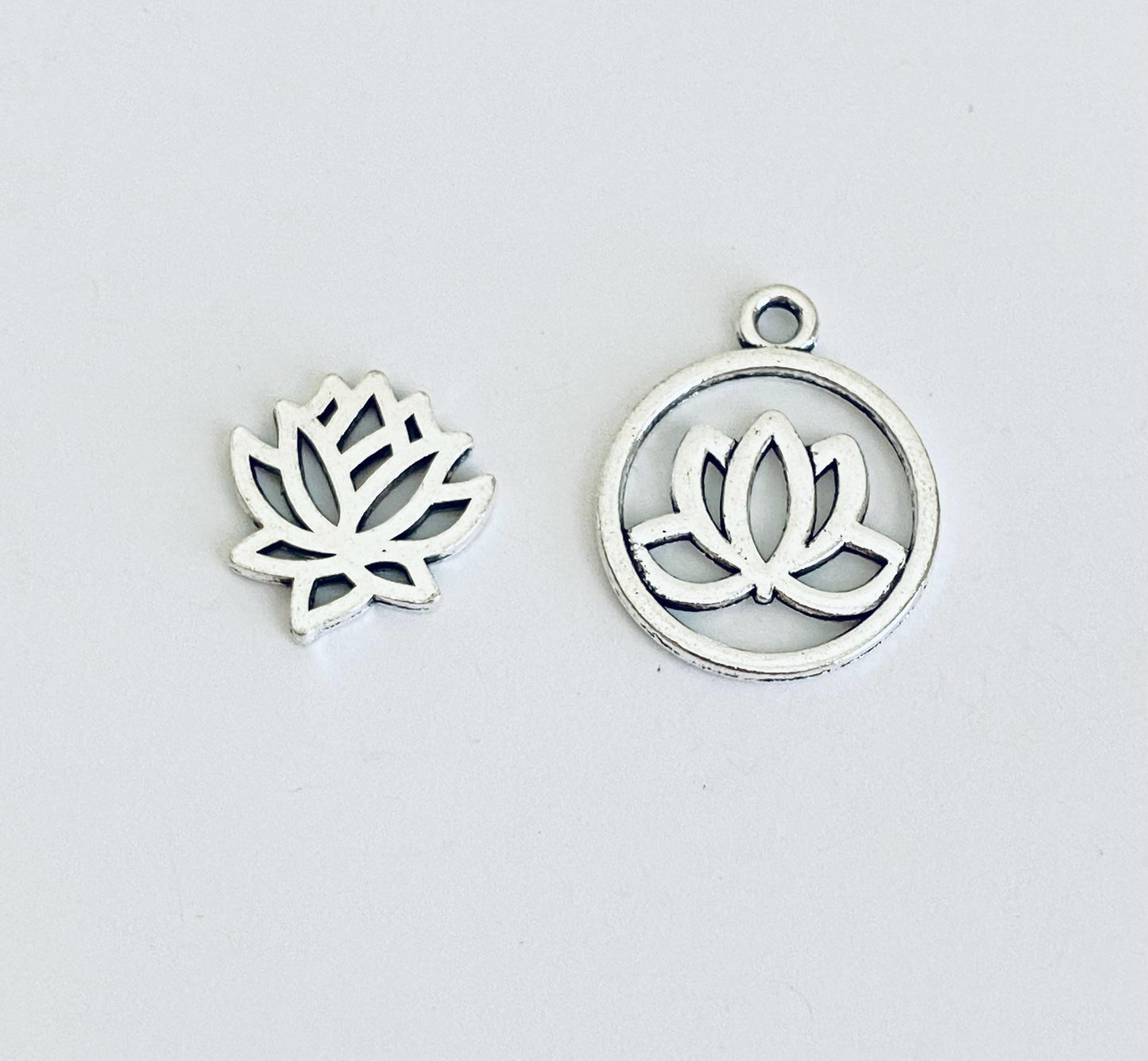 Base Metal Lotus Flower Charm