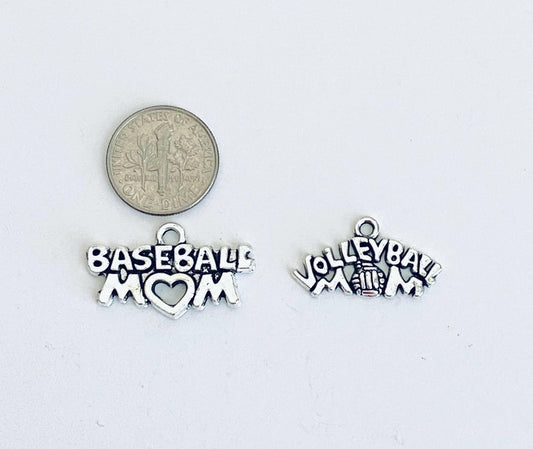 Sports Mom Charm (Baseball Mom OR Volleyball Mom)