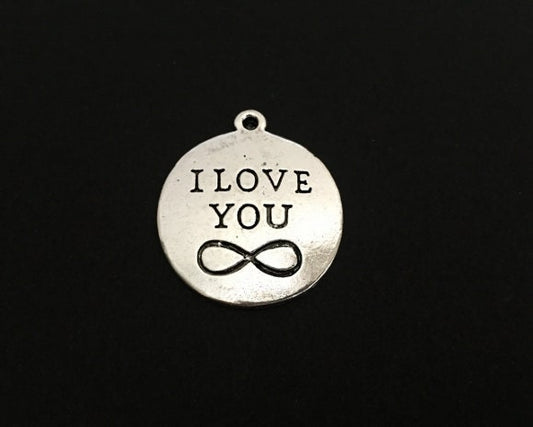 I Love You Infinity Charm