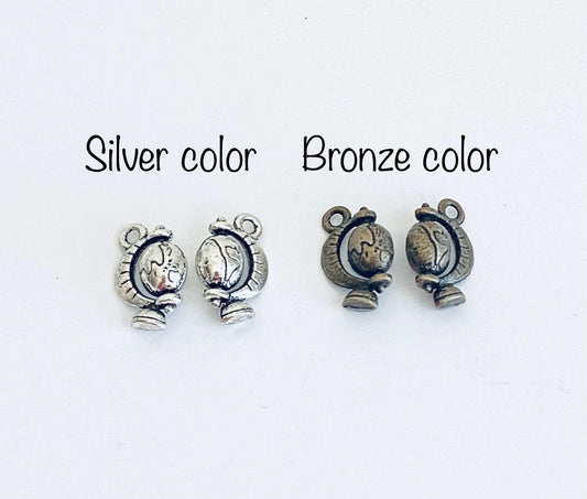 Base Metal World Globe Charm