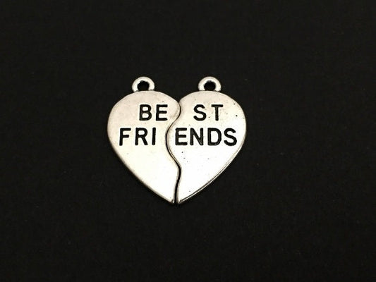 2-piece Best Friend Broken Heart Charm