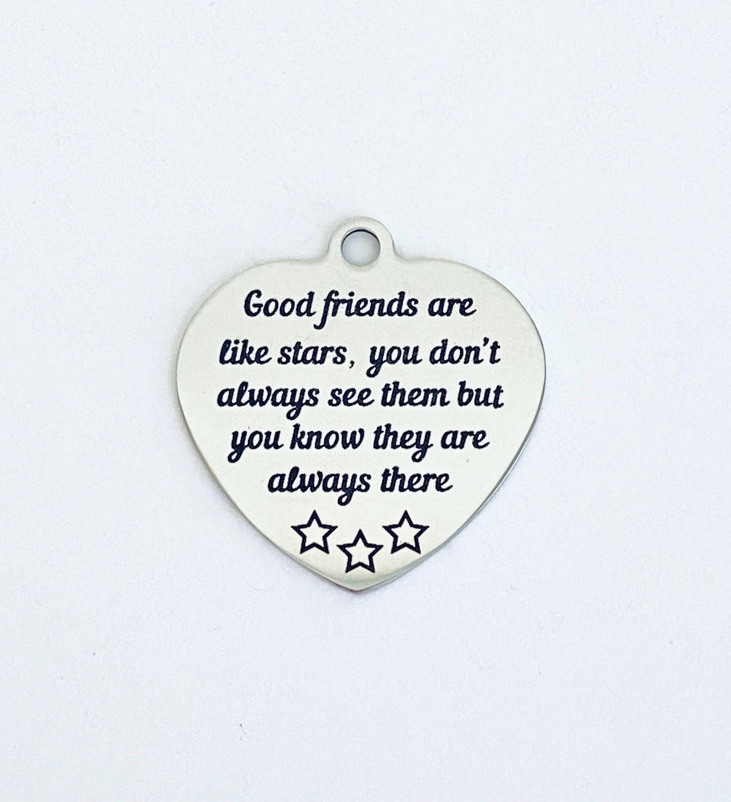 LARGE Stainless Steel Friendship Charm