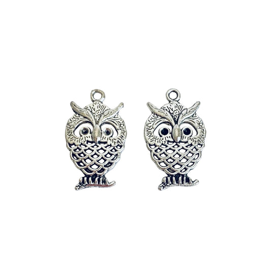 Base Metal Owl Charm