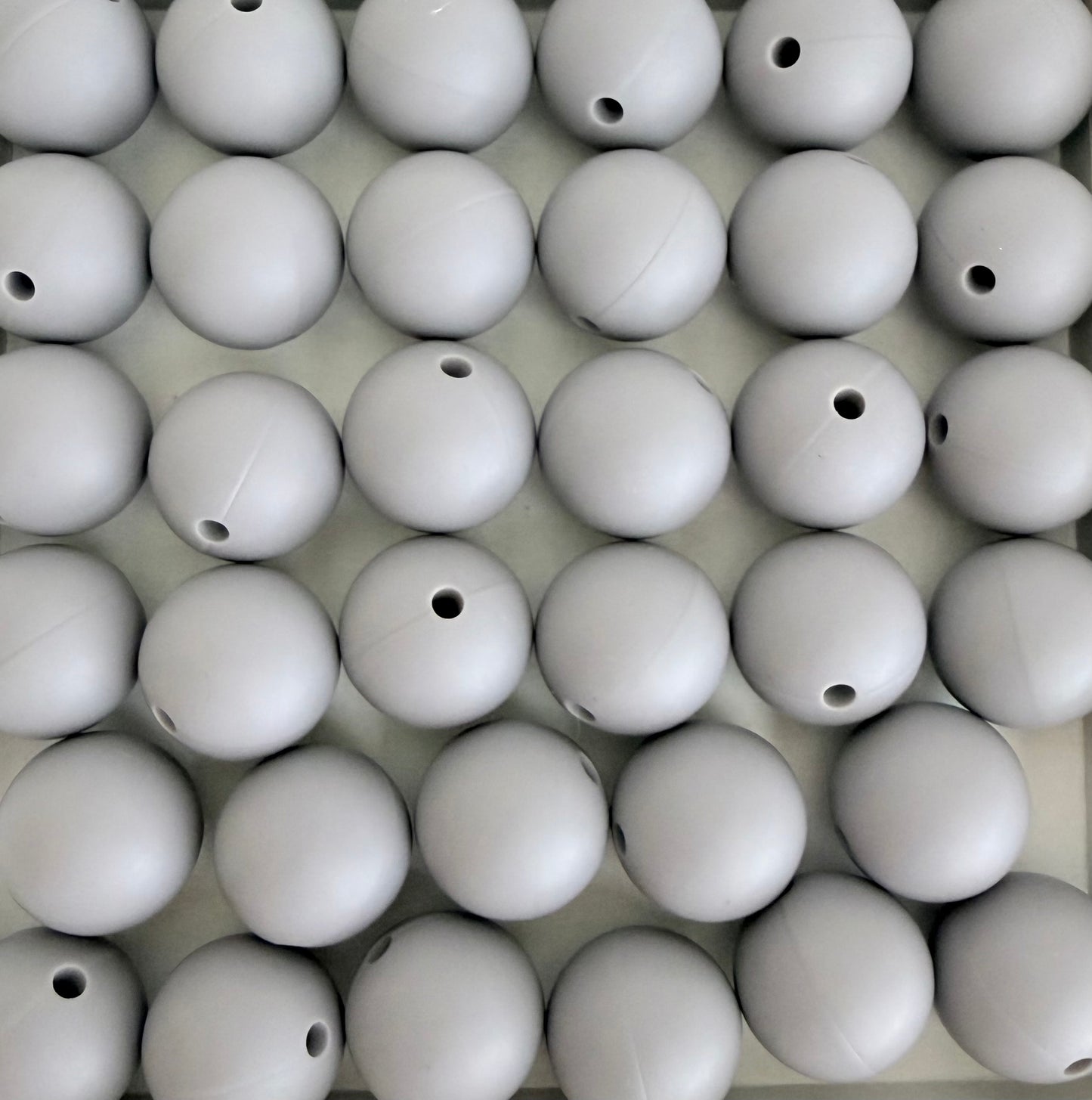 15mm Grey Silicone Beads • Round Beads (Sold Per Piece) for Jewelry Making, Keychains & DIY Crafts