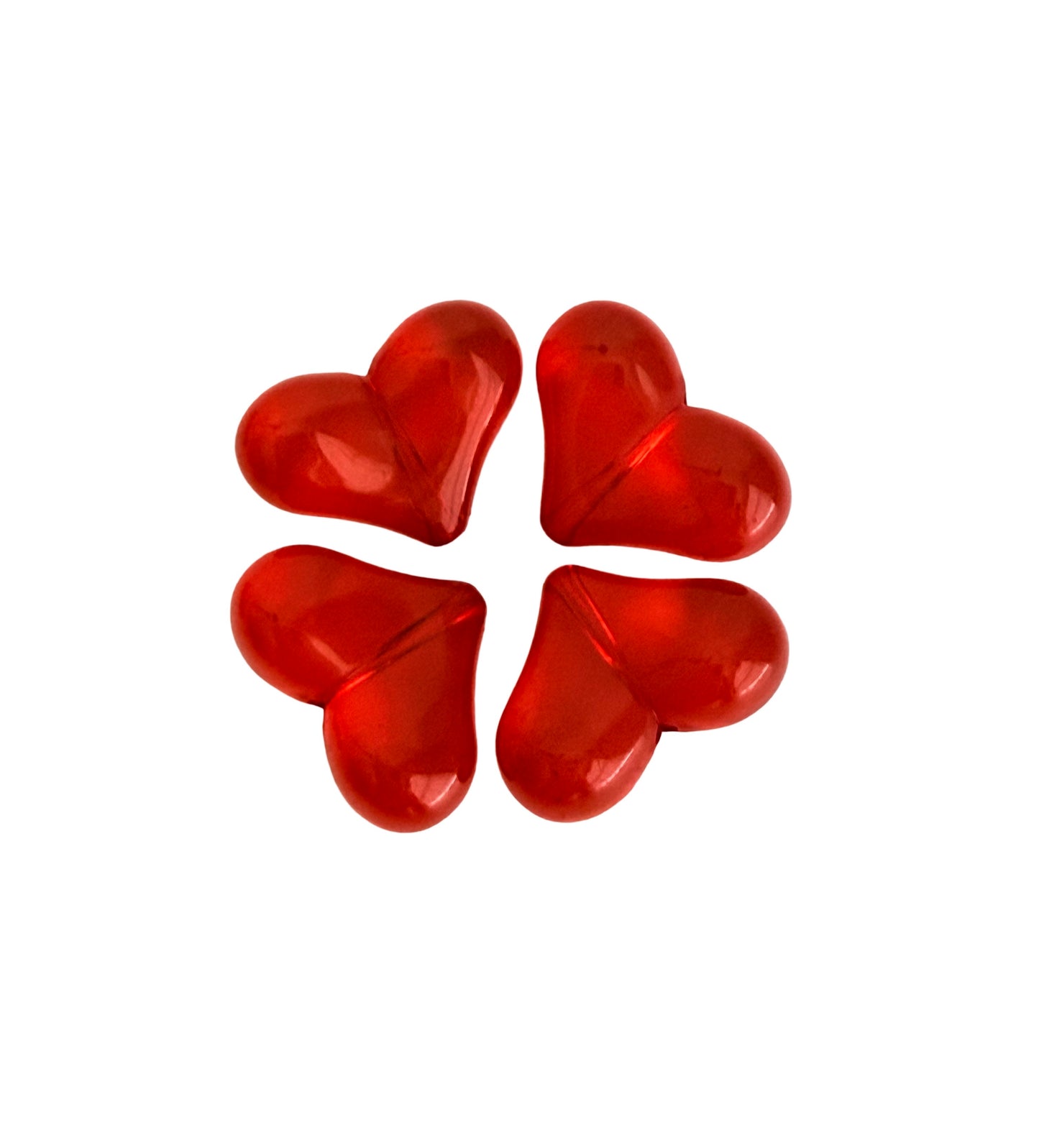 21mm Acrylic Puffy Heart Bead