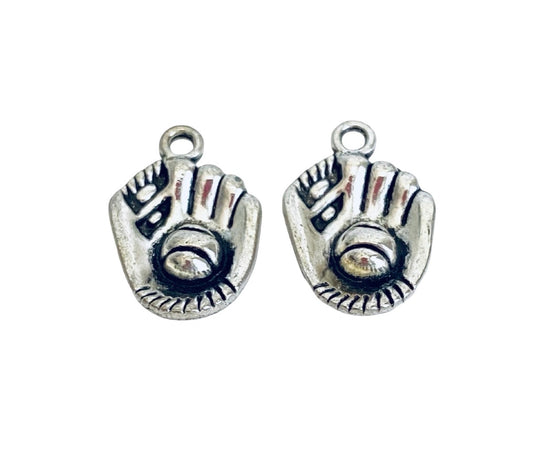 Base Metal Baseball Mitt Charm