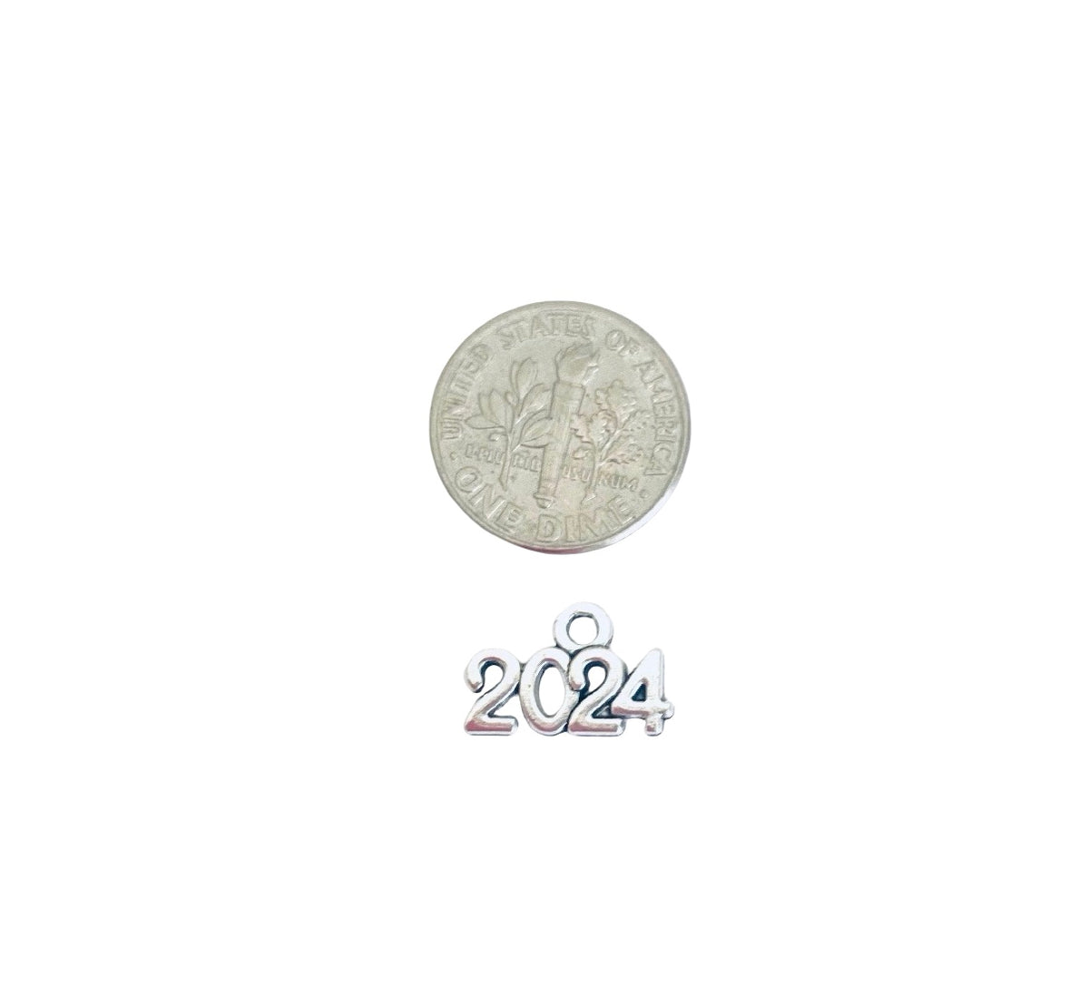 Base Metal Tiny Year Number Charms 2026 • 2027 • 2028 • 2025 • 2024 • 2023 • 2022