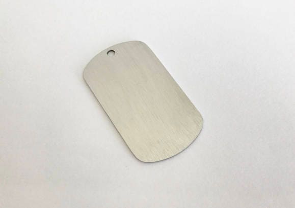 Engravable Stainless Steel Dog Tag Blank (28mm x 50mm)