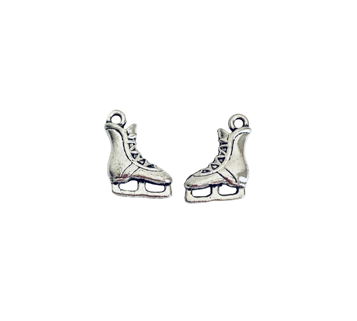 Base Metal Ice Skating Shoe Charm