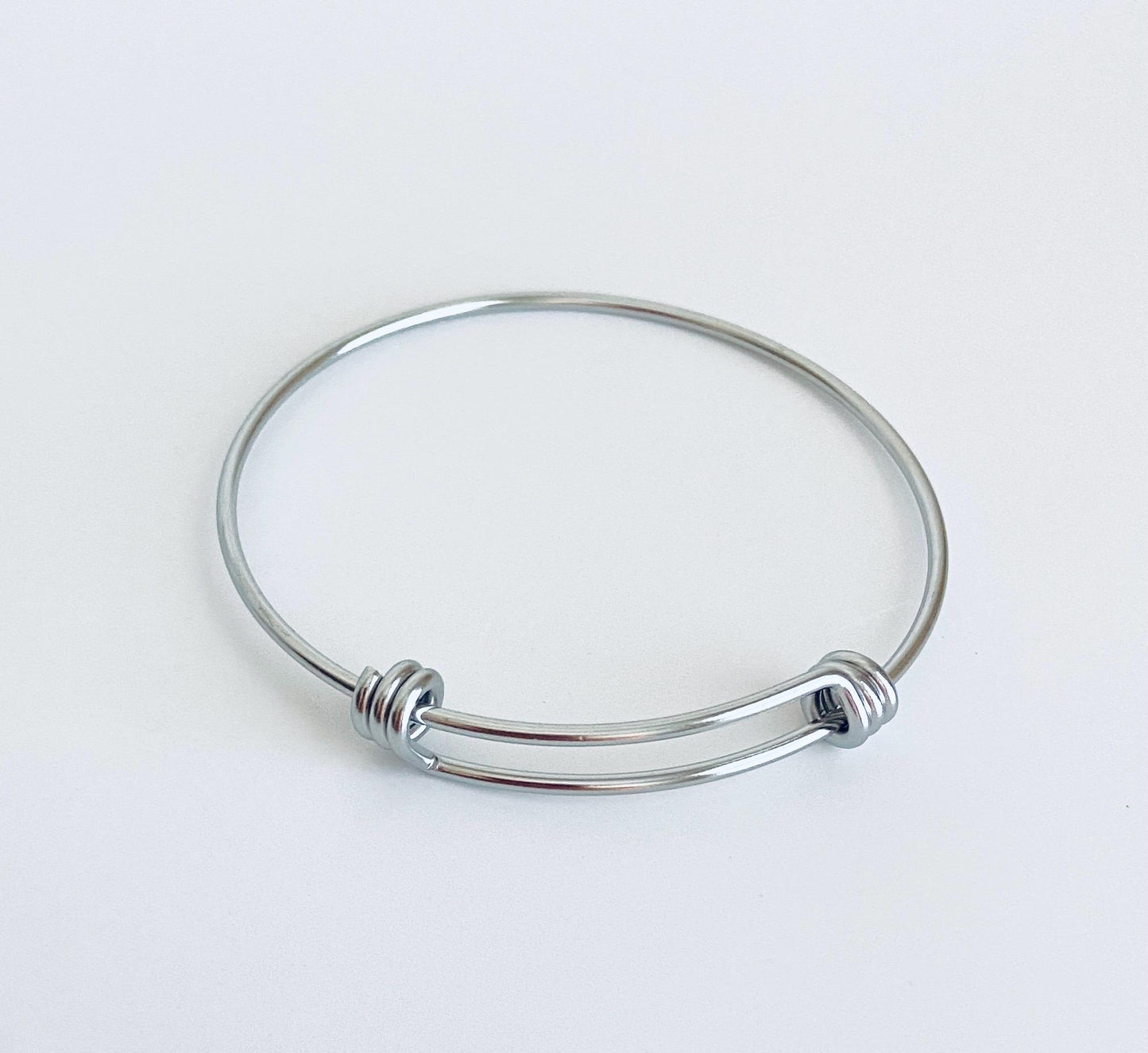 Stainless Steel Adjustable Bangle Bracelet