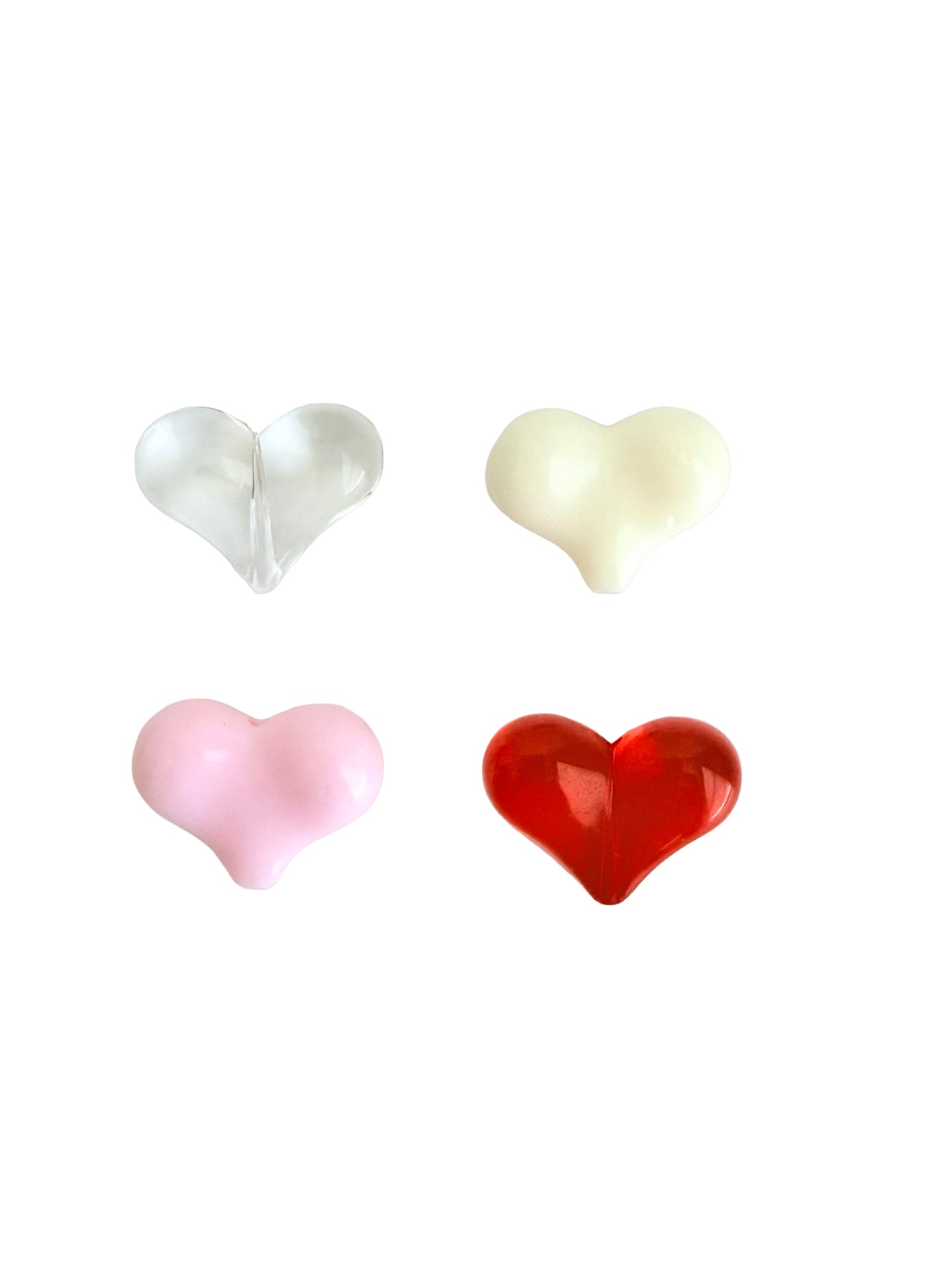 21mm Acrylic Puffy Heart Bead