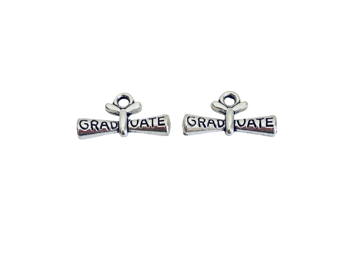 Base Metal Graduation Diploma Charm