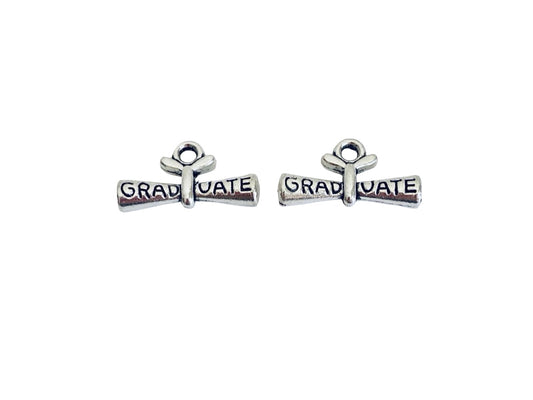 Base Metal Graduation Diploma Charm