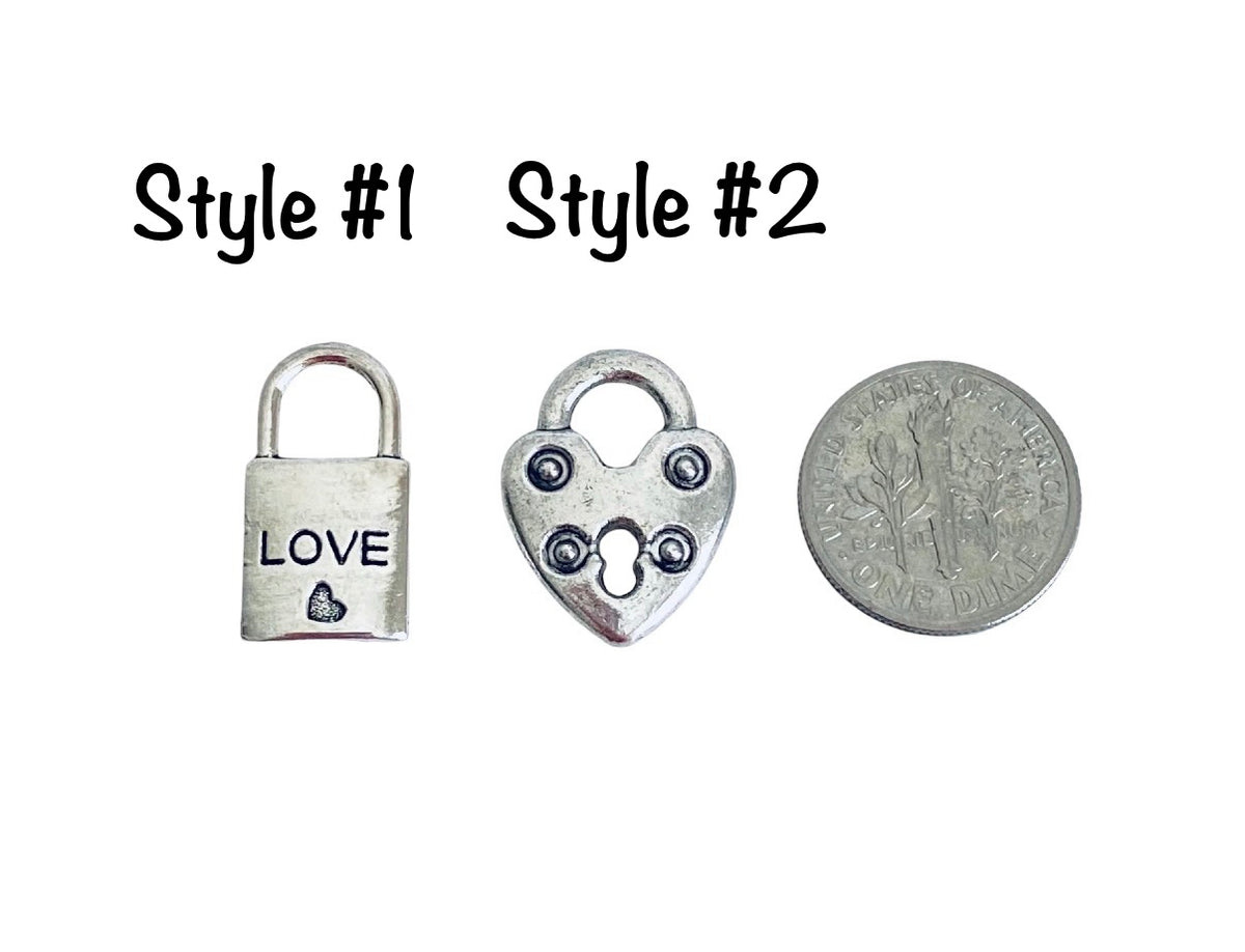 Base Metal Lock Charms