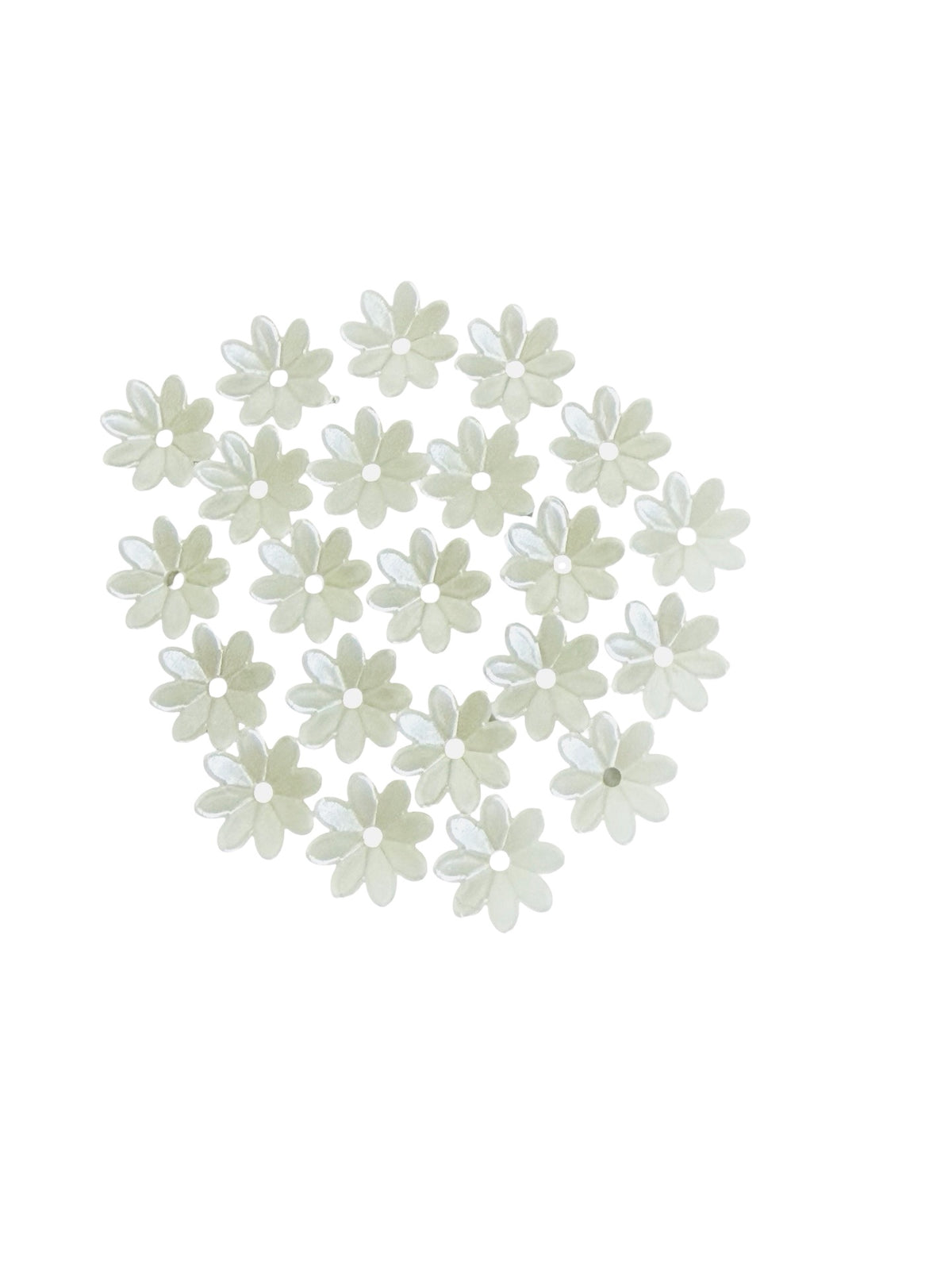 10mm Acrylic Faux Pearl Daisy Flower Petal Beads • Mini Pearl Floral Beads for Jewelry Making & Crafts