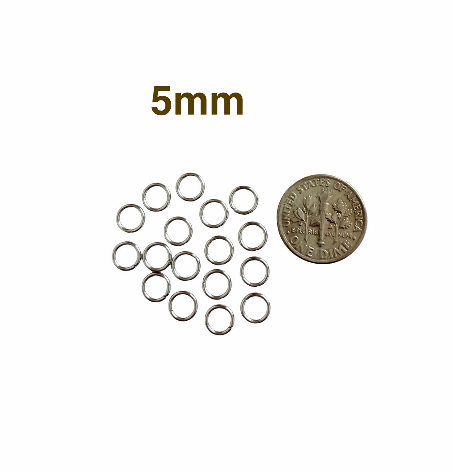 Stainless Steel Open Jump Rings 21 Gauge • 4mm, 5mm, 6mm Jewelry Making Supplies