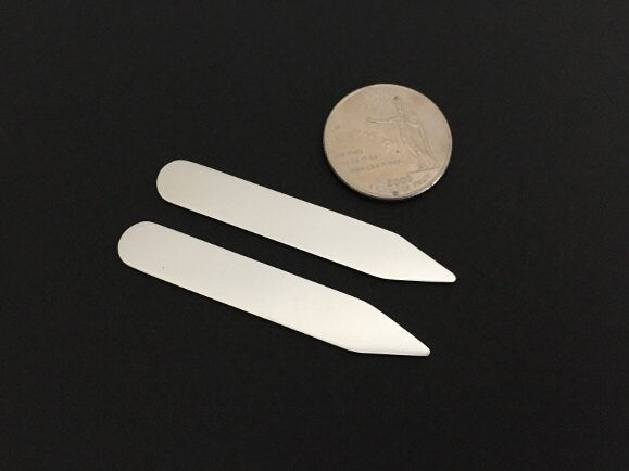 9x56mm Stainless Steel Collar Stay Blank • Engravable Blank for Personalized Gifts & DIY Crafts