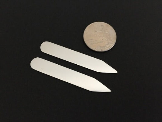9x56mm Stainless Steel Collar Stay Blank • Engravable Blank for Personalized Gifts & DIY Crafts