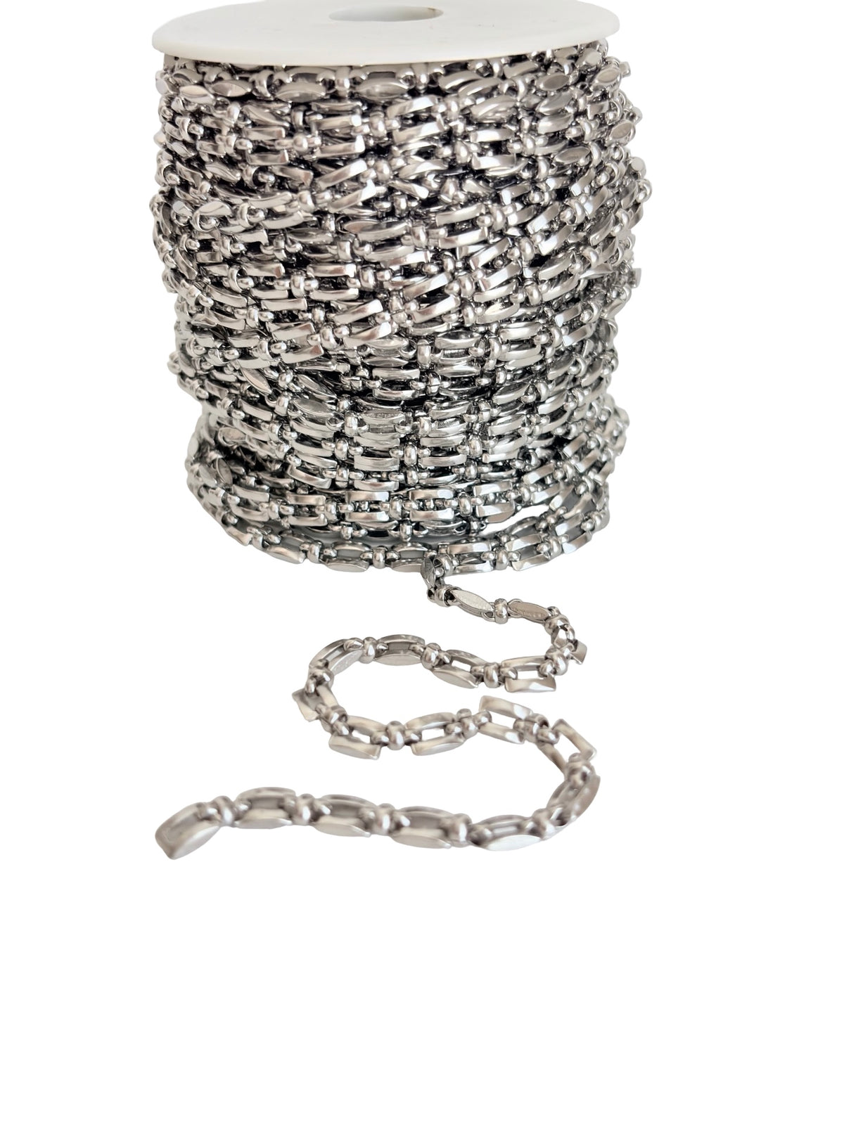 5mm x 7mm Stainless Steel Rectangular Link Chain • Sold by the Foot