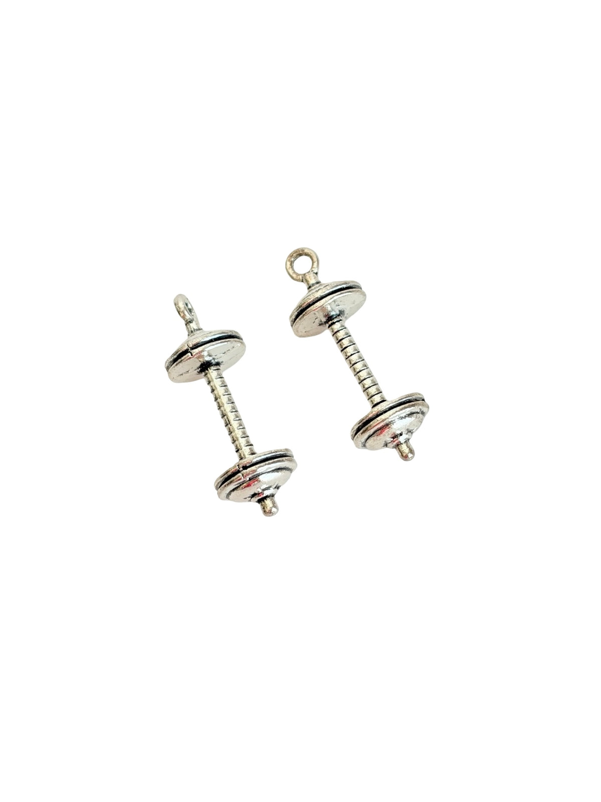 Base Metal Large Dumbbell Charm