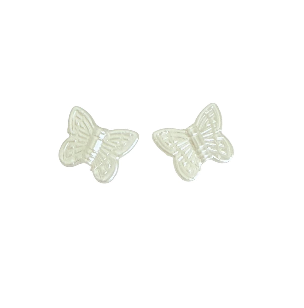 Small Faux Pearl Butterfly Beads for Jewelry Making