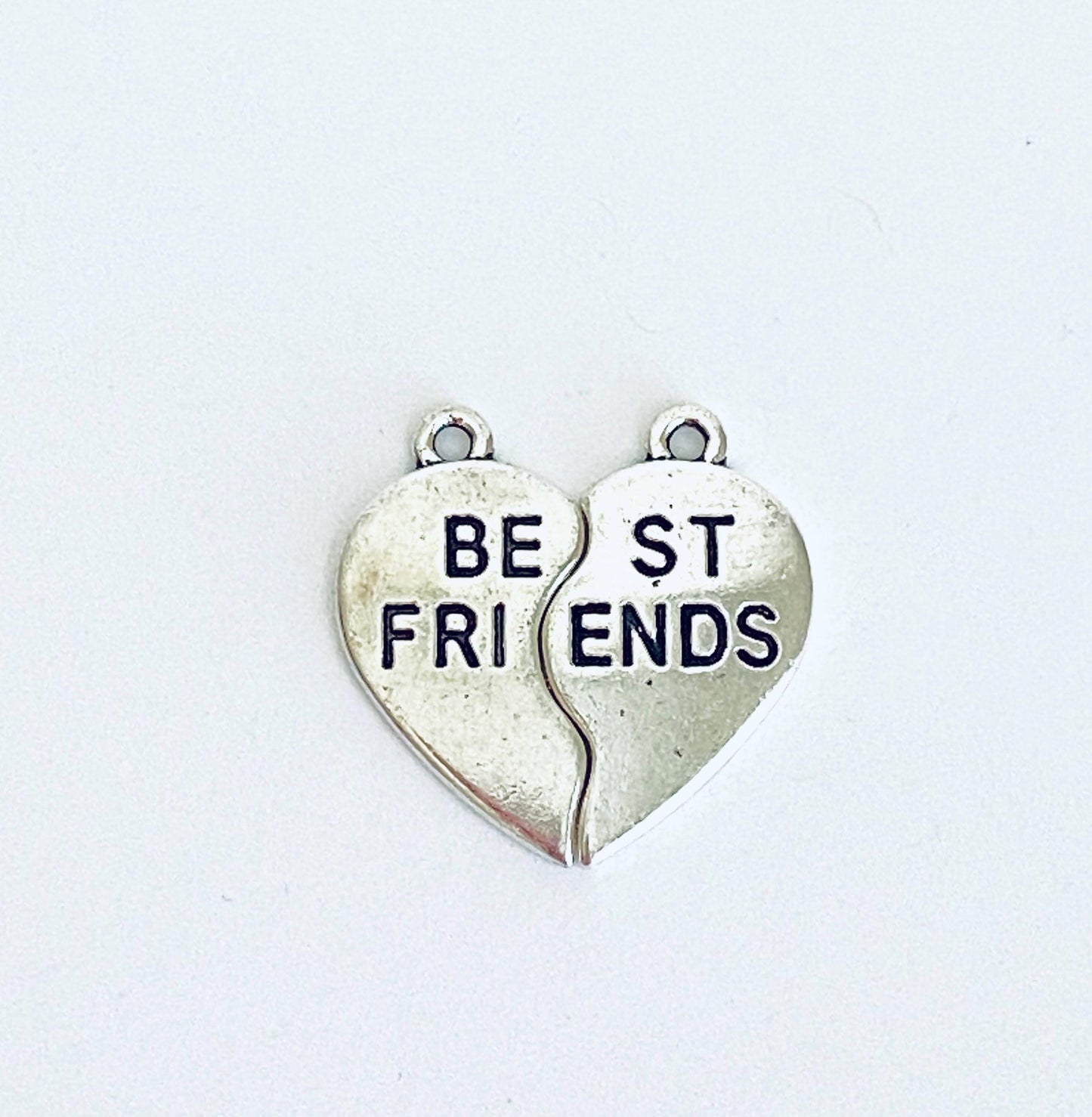 Base Metal 2-Piece Best Friend Broken Heart Charm Set