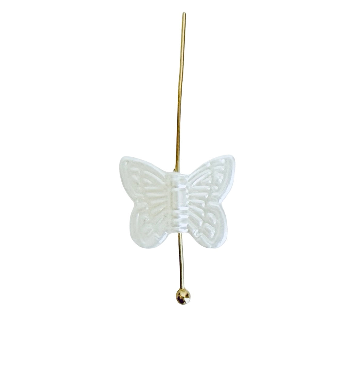 Small Faux Pearl Butterfly Beads for Jewelry Making