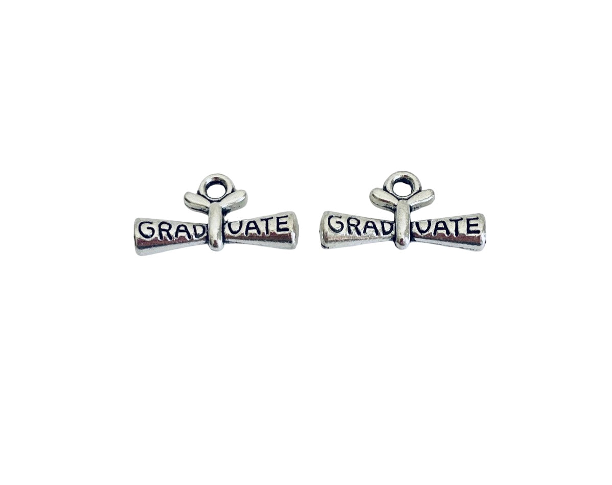 Base Metal Graduation Diploma Charm