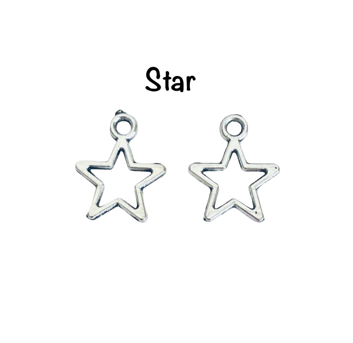 Base Metal Star Charms (Star • Magic Wand)