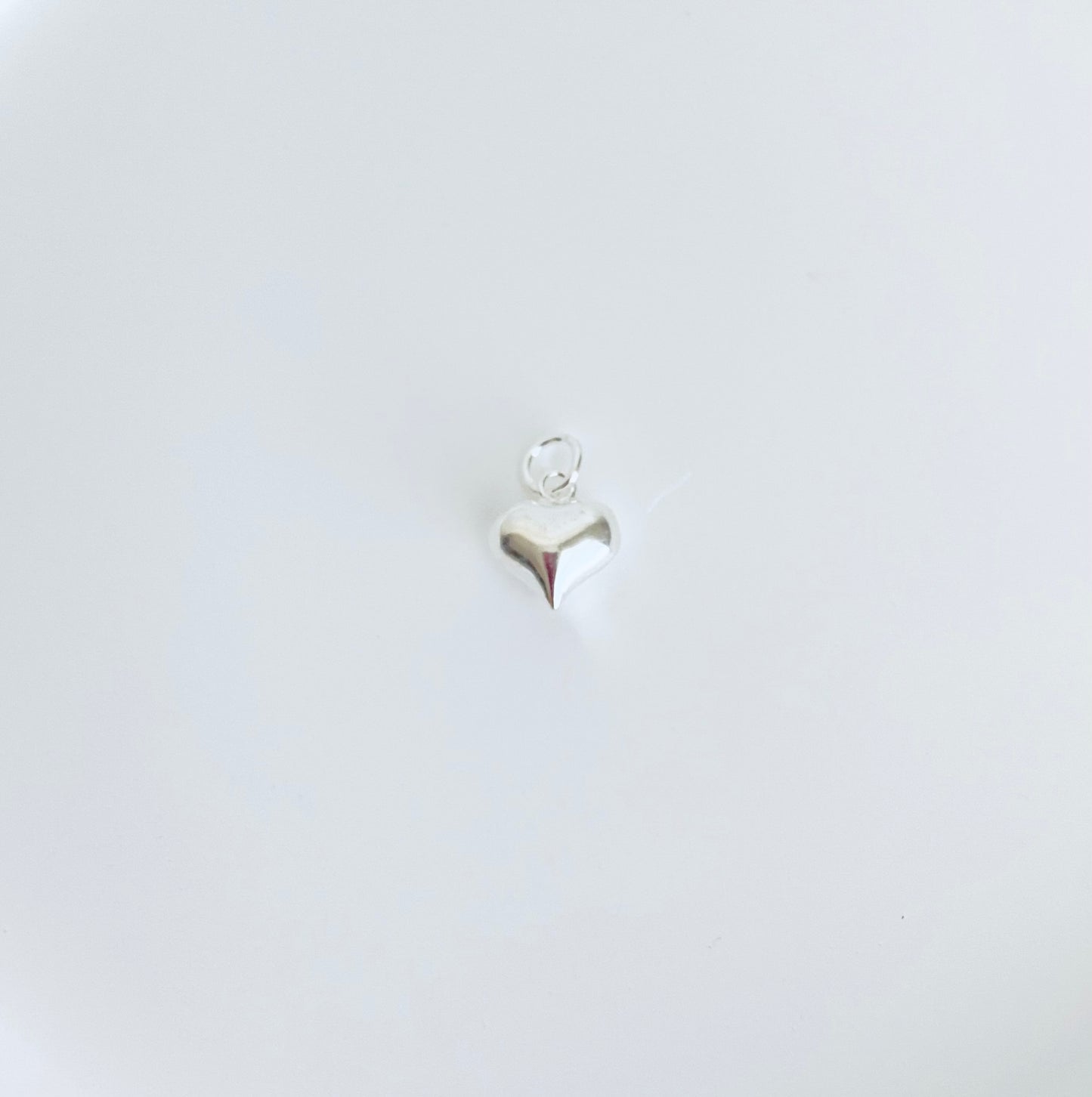 925 Sterling Silver SMALL Heart Charm (8mm x 10mm)