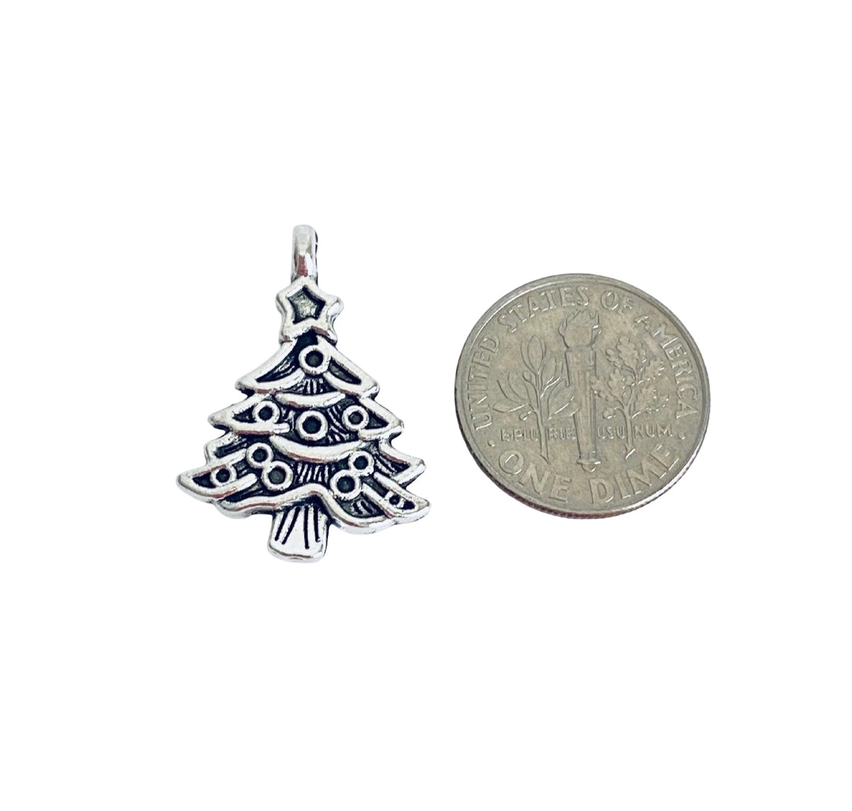 Base Metal Christmas Tree Charm