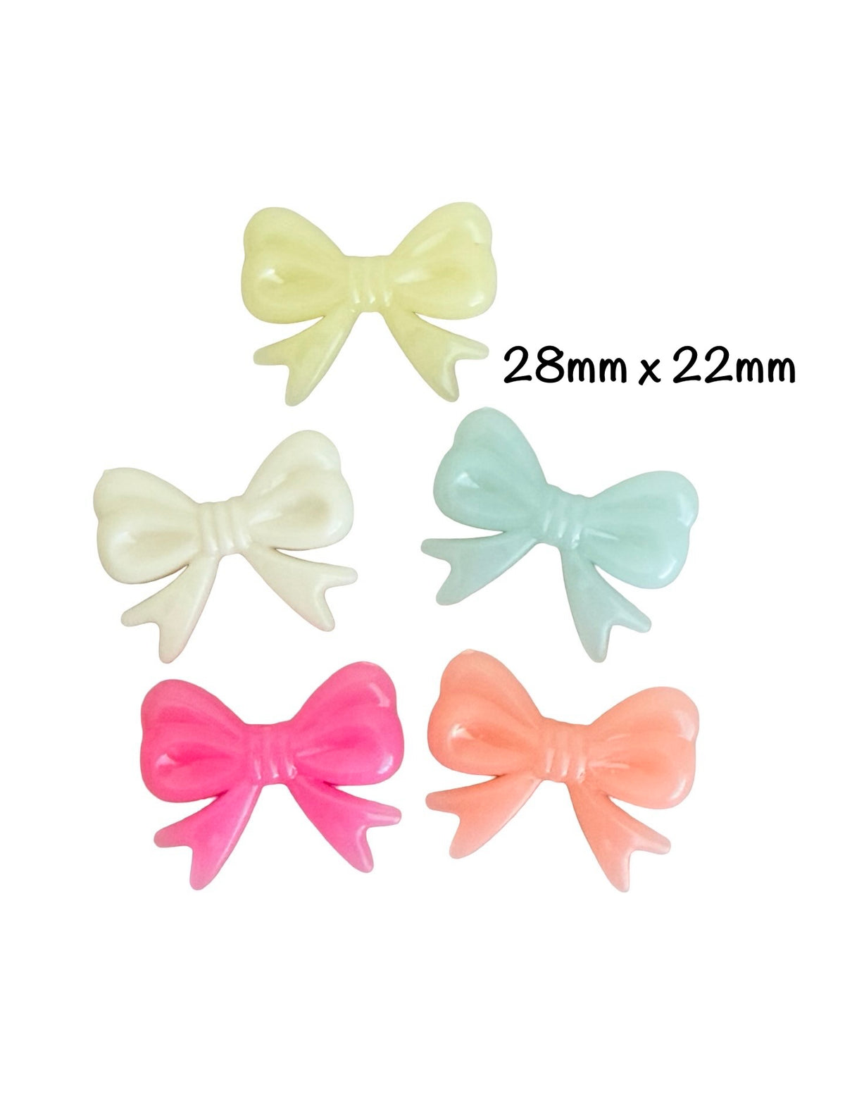 Acrylic Translucent Bow Beads • Random Mix Color Beads for Jewelry Making • 2 Styles