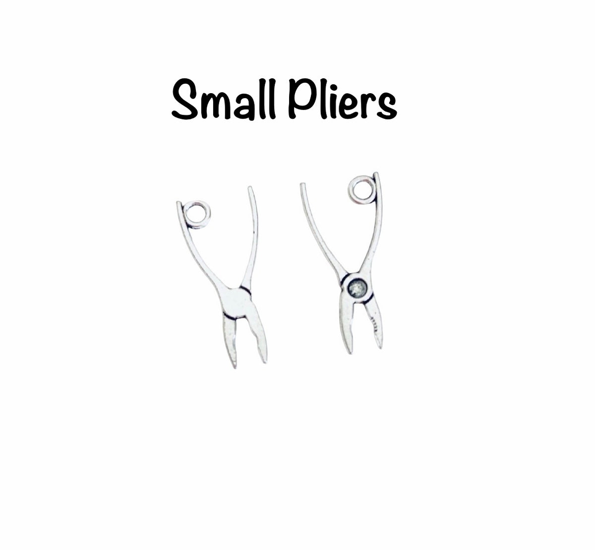 Base Metal Small Tool Charms ( Wrench • Saw • Pliers • Hammer)