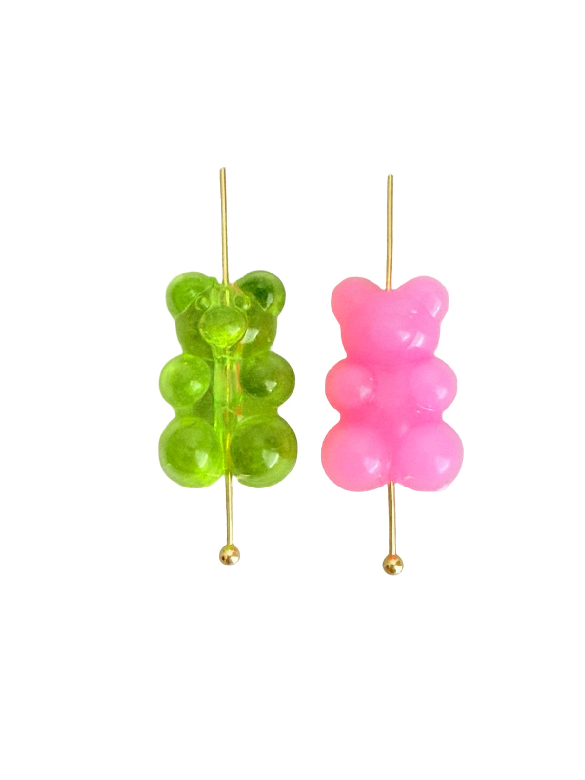 Acrylic Bear Beads • Random Mix of Transparent OR Translucent Bear Beads for Jewelry Making • Assorted Colors