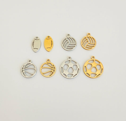 Sports Charms • Football • Volleyball • Basketball • Soccer Charm