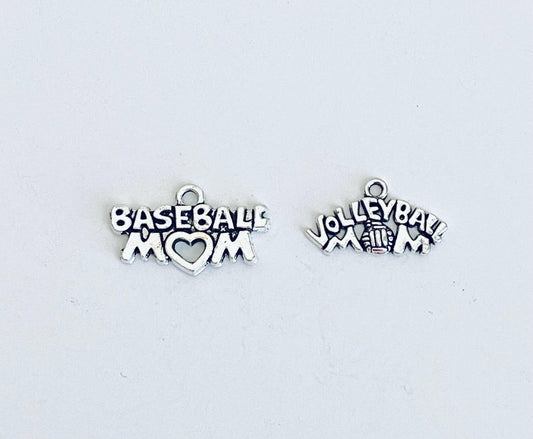 Sports Mom Charm (Baseball Mom OR Volleyball Mom)