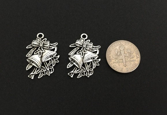 Base Metal Christmas Bells Charm