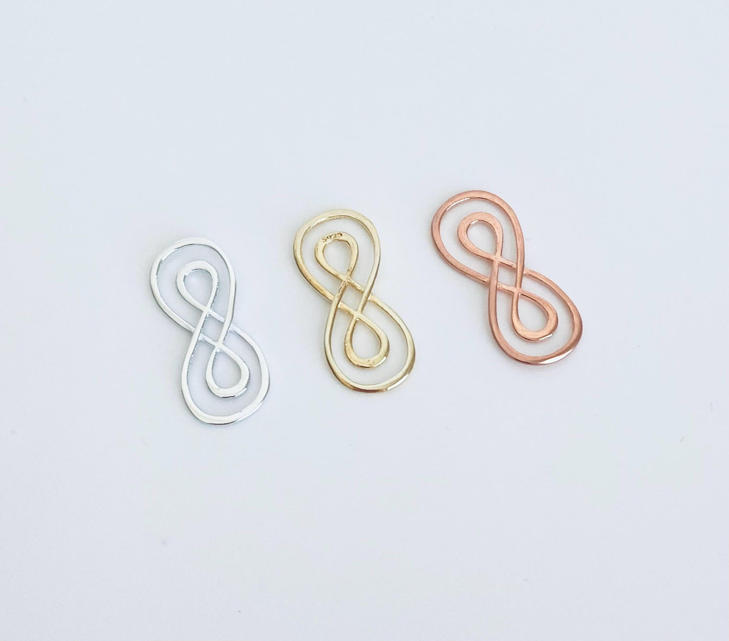925 Sterling Silver Double Infinity Charm