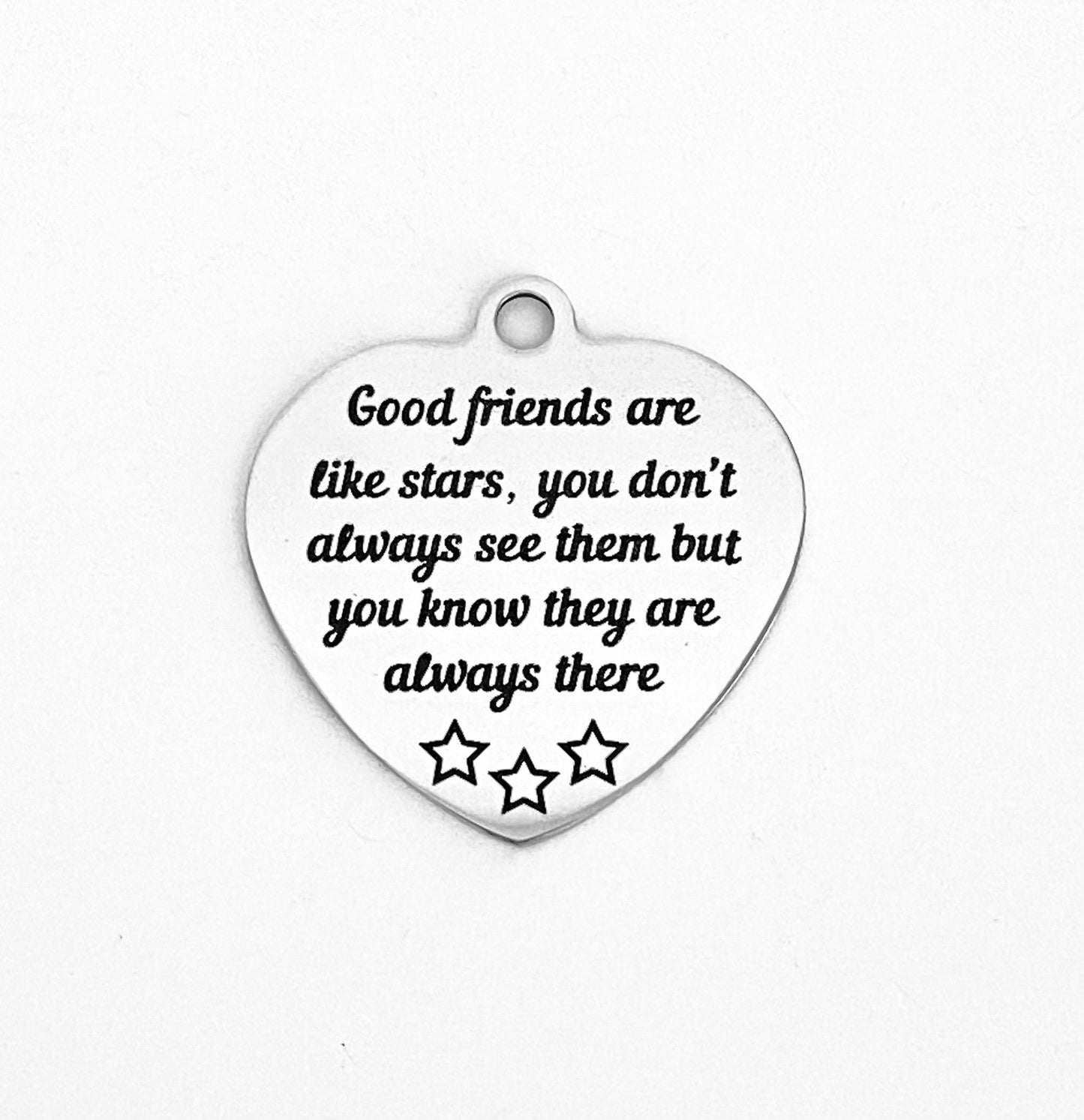 LARGE Stainless Steel Friendship Charm