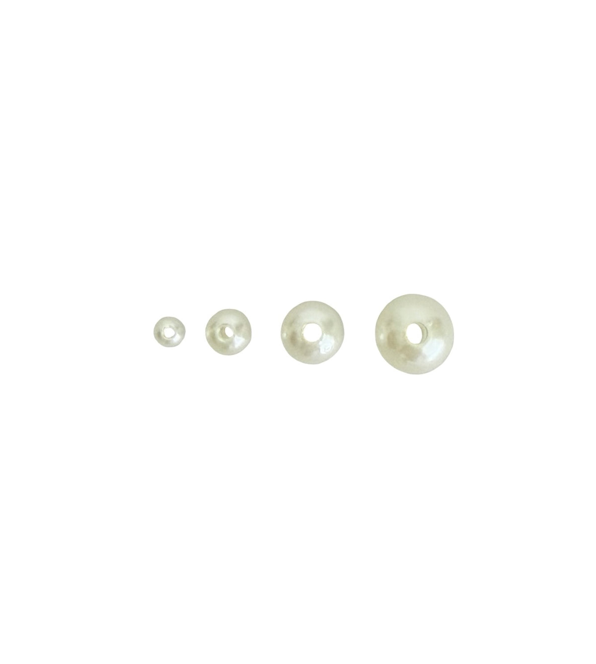 Off-White Faux Pearl Beads • 4mm, 6mm, 8mm & 10mm • Pearl Beads for Jewelry Making & Crafts