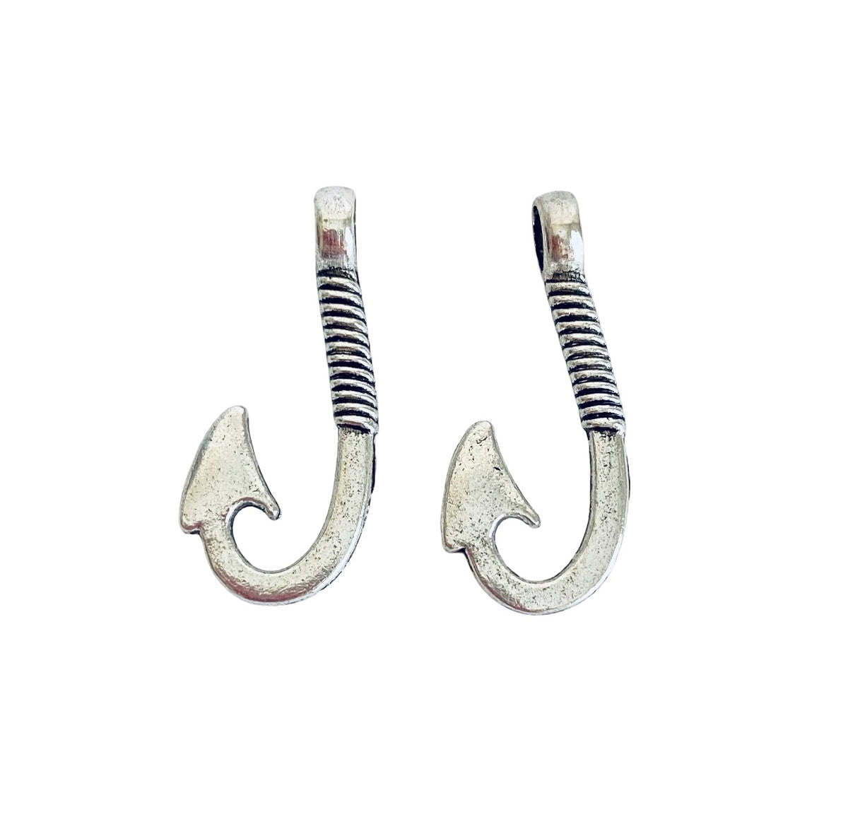 Base Metal Fish Hook Charms