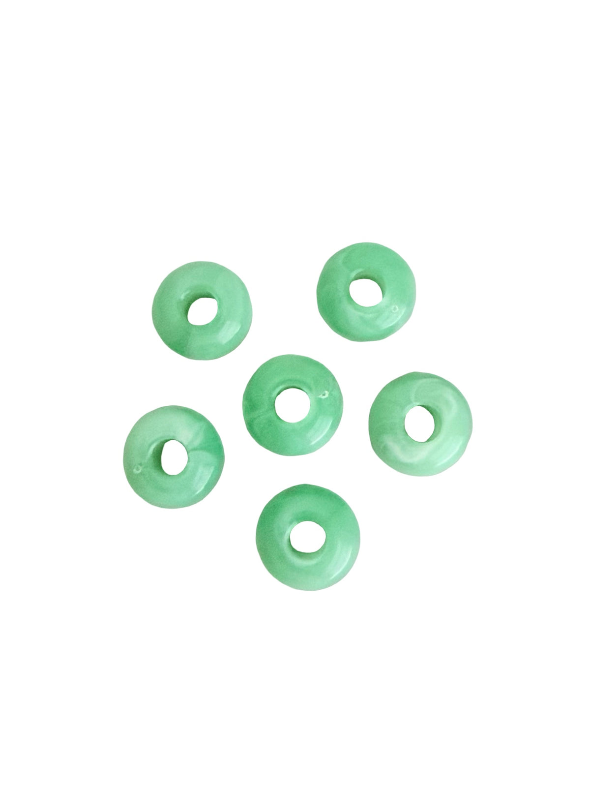 14mm Big Hole Acrylic Rondelle Beads • Assorted Color Donut-Shaped Beads for Jewelry Making