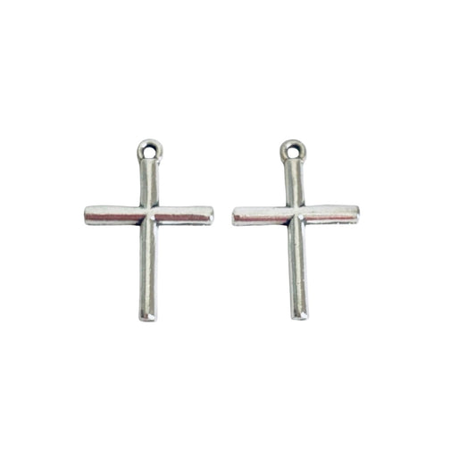 Base Metal Small Cross Charms