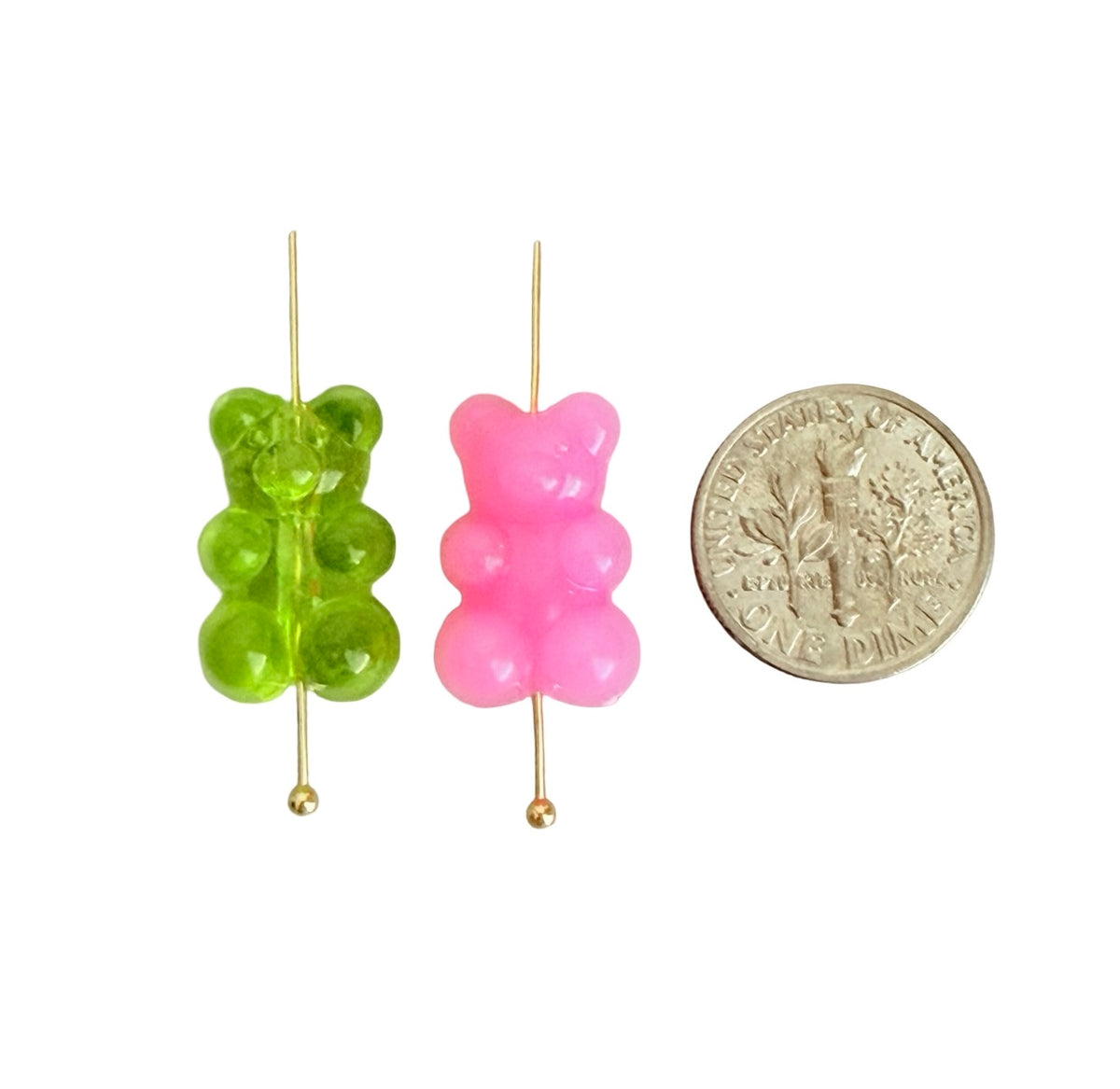 Acrylic Bear Beads • Random Mix of Transparent OR Translucent Bear Beads for Jewelry Making • Assorted Colors