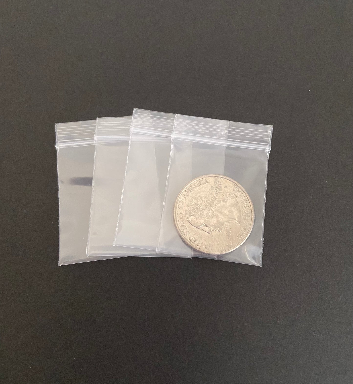Tiny Clear Resealable Plastic Zip Bags • 1 3/8" x 1 1/4"