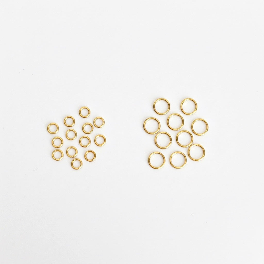 Gold over Stainless Steel Jump Rings • 4mm or 6mm