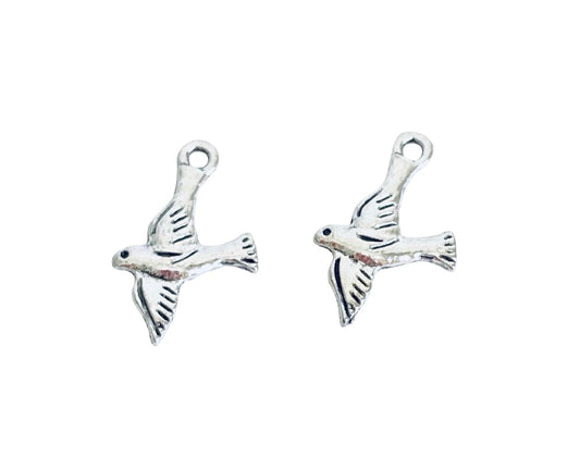 Base Metal Tiny Dove Charm
