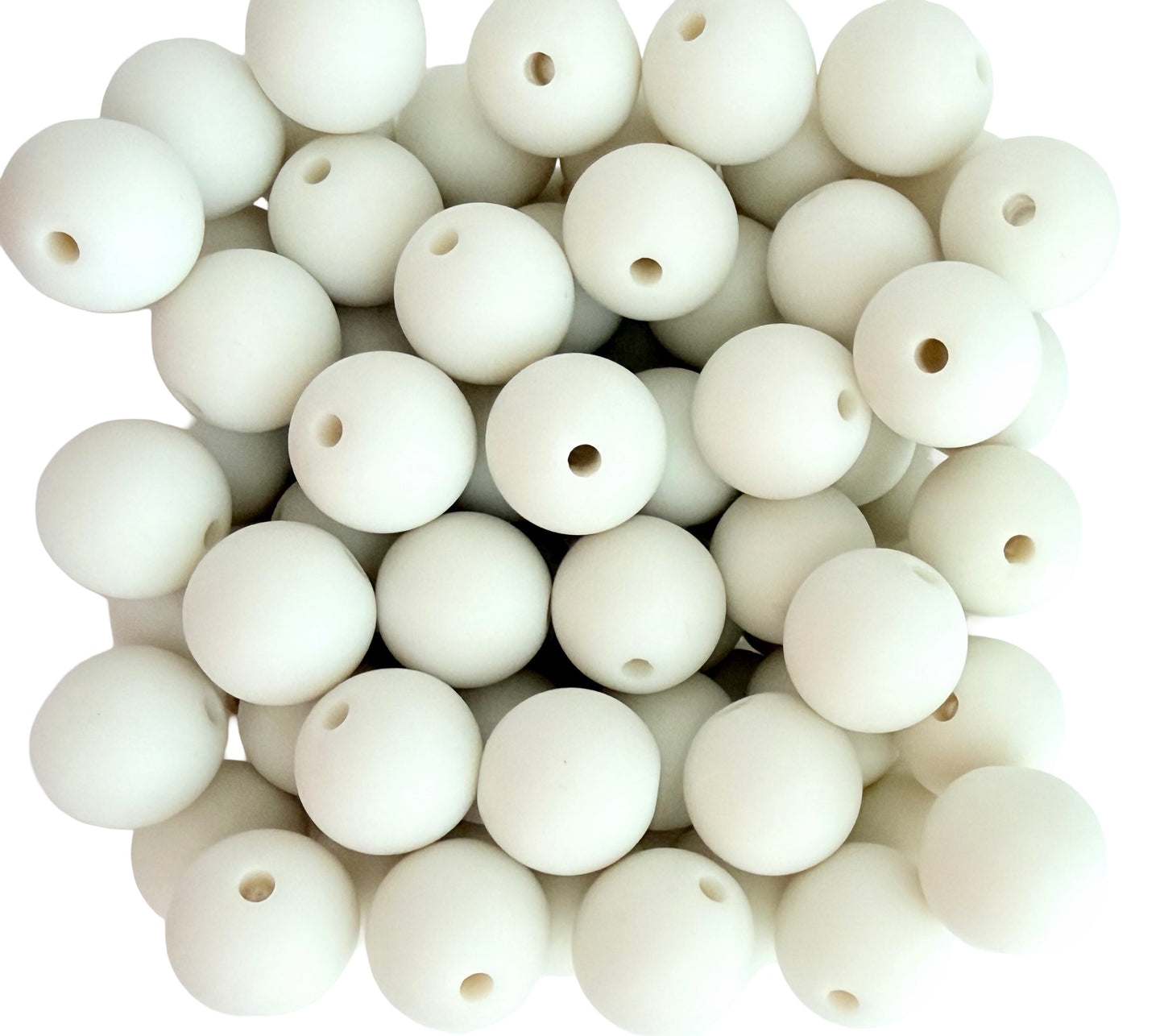 Matte Ivory Acrylic Round Beads • 6mm, 8mm, 10mm, 13mm, & 16mm