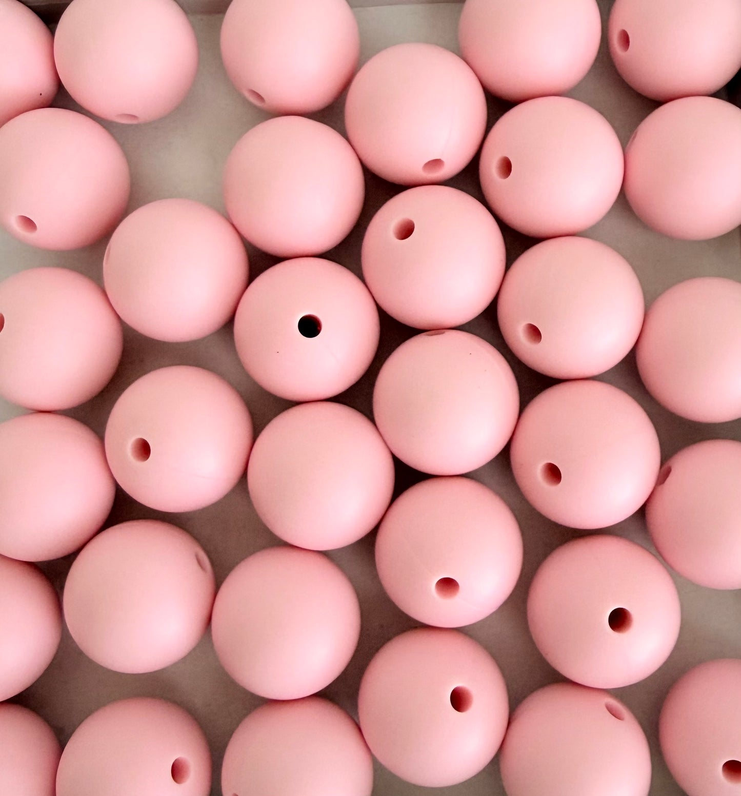 15mm Pink Silicone Beads • Pink Round Beads (Sold by Piece) for Jewelry Making, Keychains & DIY Crafts